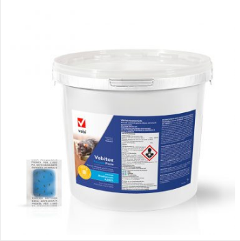 Raticid VEBITOX Facoum Pasta Albastra - Galeata 10 kg, Vebi, Brodifacoum, Otrava Sobolani si Soareci